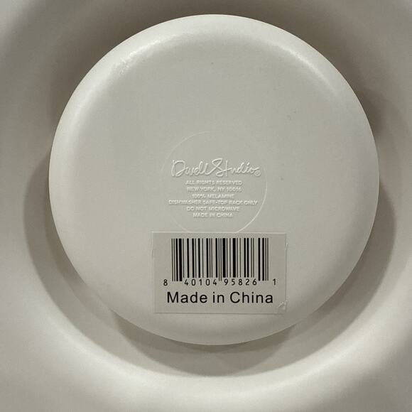 Dwell Studio CHIP & DIP Serving MATTE WHITE Melamine Platter Indoor Outdoor NEW - Picture 6 of 6